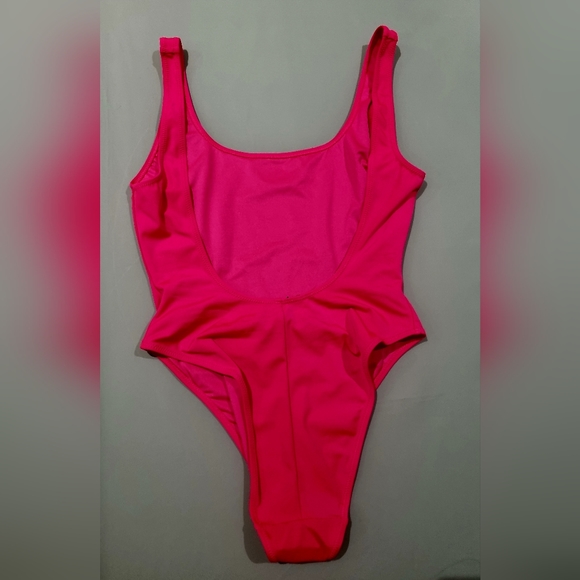 Tommy Jeans Hot Pink Sexy Back Cheeky One Piece Barbie Swimsuit Hot Pink - Picture 4 of 7